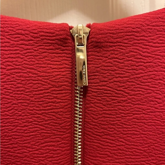 Calvin Klein Elegant Red Sleeveless Dress Sz 10 EUC!! - Picture 8 of 10